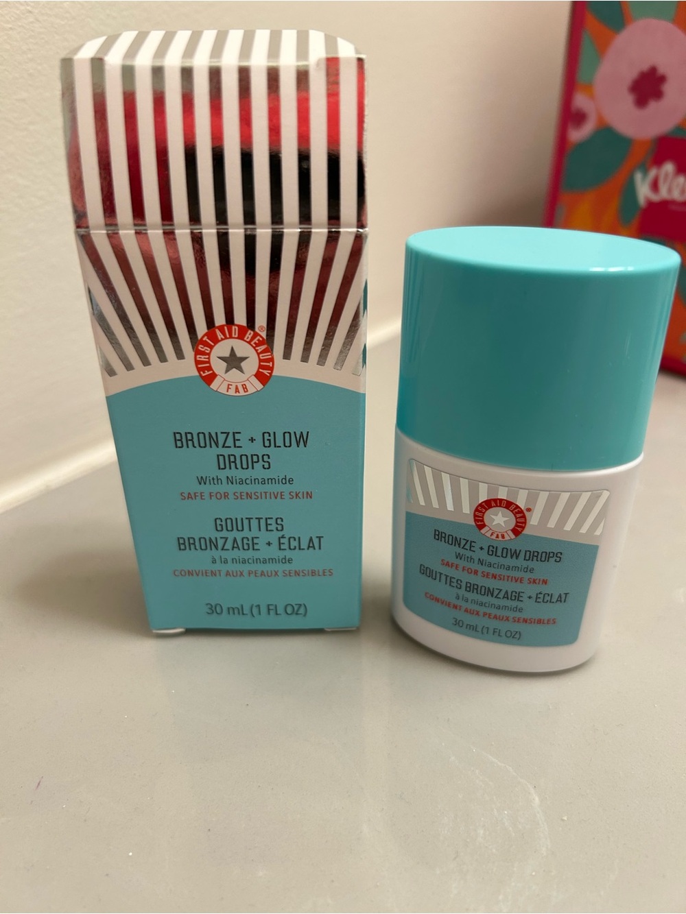 First Aid Beauty Bronze + Glow Drops - New in Box Turquoise Cap